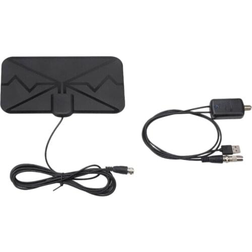 HDTV Indoor TV Antenna 4K 25DB High Gain DVB-T2 Digital TV Antenna 3600 Miles Indoor Aerial with Signal Amplifier