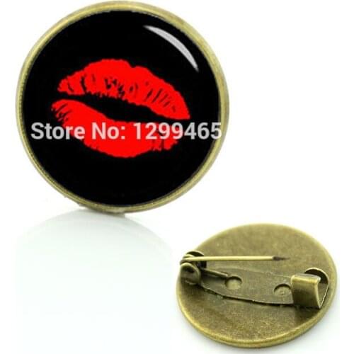 JWEIJIAO Brooches Lips For Clothes