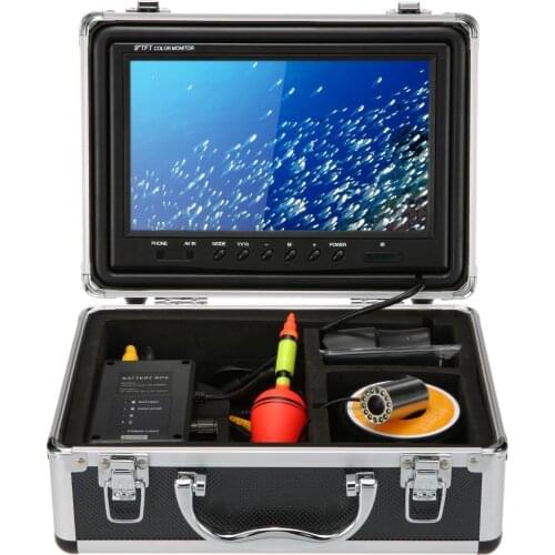 15m Cable Deep Water Camera 9inch LCD Monitor Color Fish Finder Underwater Fishing Video Camera Kit With DVR And 12pcs LEDS