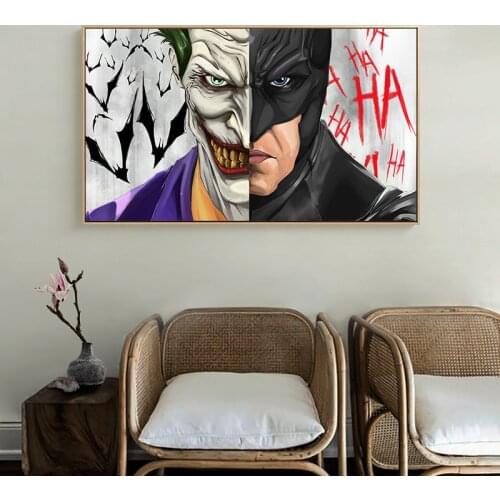 Modern Abstract Portrait Art Posters and Prints Wall Art Canvas Painting Clown Picture for Living Room Home Decoration No Frame