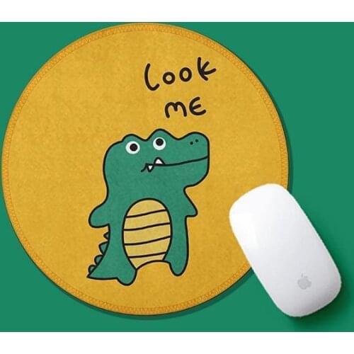 Round natural rubber mouse pad small fresh notebook computer personality creativity small dinosaur mouse pad