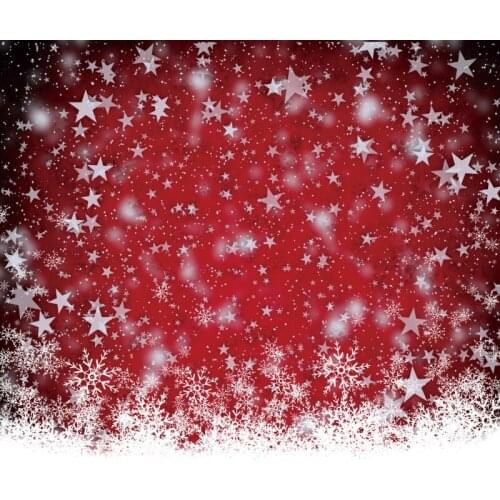 Laeacco Winter Christmas Star Happy New Year Snow Snowflake Photo Booth Party Scenic Photo Background Photography Backdrop Photo