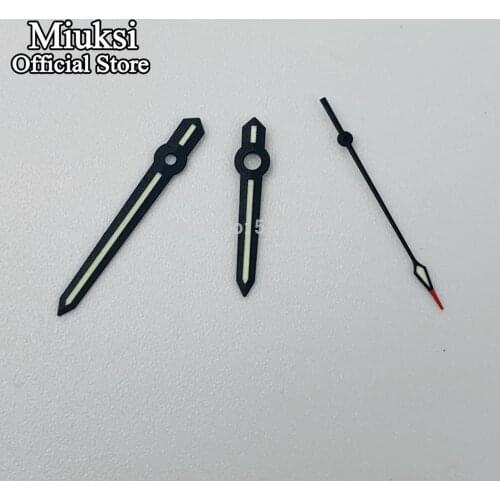 Miuksi black and yellow luminous hands fit Miyota 8205 8215 821A Mingzhu DG 2813 3804 movement