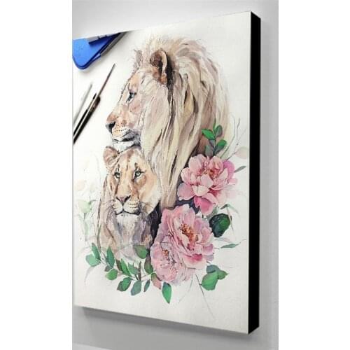 HD Print Modular The Happy Lion Cartoon Animal Picture Canvas Painting Poster For Living Room Home Decor Wall Art No Framework