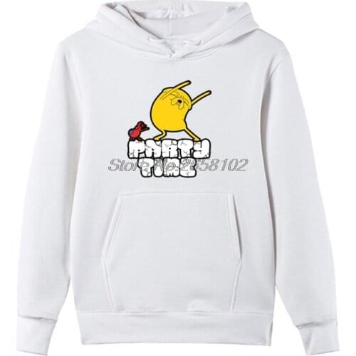 Adventure Time Hoodie Men Latest Design Comedy Comic Fan Hoodies Best Gift Funny Yellow Cartoon Print Streetwear Party Time Coat