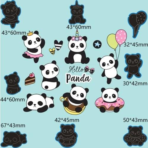 New Arrival 7 sets cute Panda animal Frame Cutting Dies Stencil DIY Scrapbooking Photo Album Embossing Decor Paper Card Craft