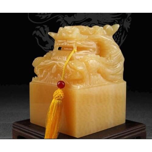 Engraved Seal Sets Production of Afghan White Jade Pan Large Decoration Names Calligraphy & Calligraphy Collect