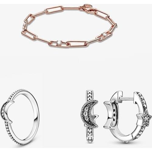 2020 New Stylish And Exquisite High-end Bracelet Ring Earrings, Popular Hot Selling Original Diy Jewelry For Ladies Classic Gift