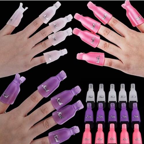 New Hot 3x10Pcs Plastic Acrylic Nail Art Soaker caps Off Clip Cap UV Gel Polish Remover Wrap Tool