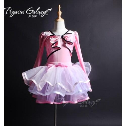 New Stiff Tulles Girl Ballet Tutu Ballerina Dance Adult Dance Costumes Burgundy Velvet Top Tutu Stage Performance Suit B-6311