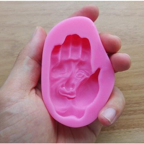 New Arrival Halloween Witch Palm Shape Silicone Mold Fondant DIY cake Decorating Tools SQ17131