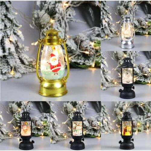 New Year 2022 Christmas Ornament LED Oil Lamp Wind Light Pendant Xmas Gifts Navidad 2021 Home Decor Christmas Tree Decoration