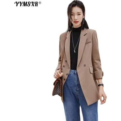 Autumn and Winter Womens Long-sleeved Professional Suit Interview Sales Work Clothes High Quality Loose Ladies Office Jacket