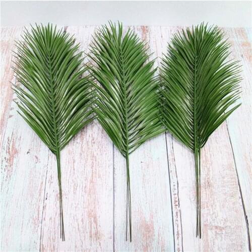 Plants Plastic Potted Bonsai Leaves Artificial Iron Leaves Palm Tree Green Leaf Garden Home Wedding Table Ornaments Decoration