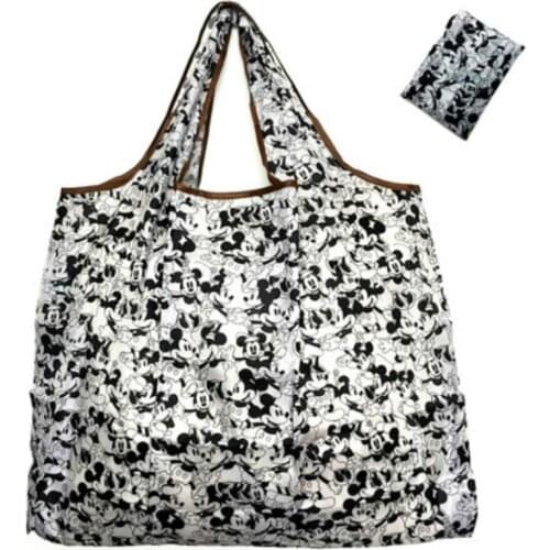 50*60cm Disney Cartoon Folding Bag For Shopping Mickey Mouse Bag Storage High Capacity Green Bag Hand Cartoon Shoulder