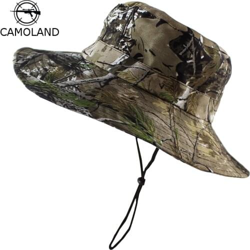 Tactical Airsoft Sniper Camouflage Boonie Hats Nepalese Cap Militares Army Mens Military Hiking Hats Summer Bucket Hat Fishing