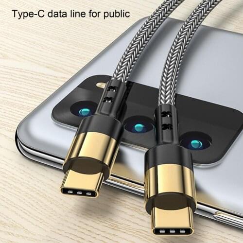 PD 60W USB C to USB Type C Cable LED Fast Charge Phone Charger Cord For Macbook Pro iPad Xiaomi Huawei Samsung LG One Plus