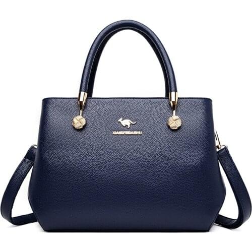 Women High Quality PU Leather Shoulder Bags Large Capacity Handbag Top-handle Fashion Tote Crossbody Bag