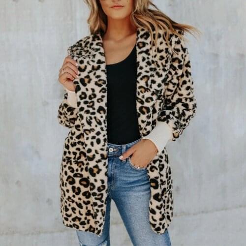 2021 Autumn Hot New Mid-Length Cardigan Leopard Print Hooded Womens Sweater Fashion
