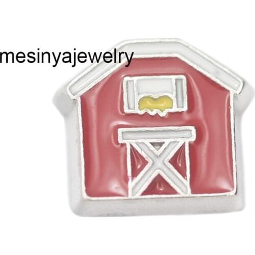 10pcs Barn floating charms for glass locket Min amount $15 per order mixed items, FC-994