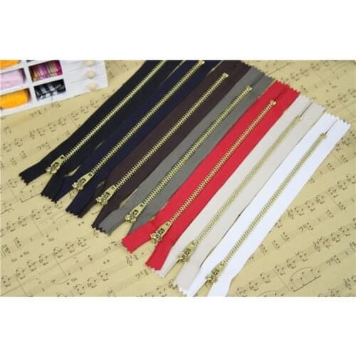 18cm 4# Size Metal Brass Teeth Zipper Close end For Jeans Sewing Garments Craft sewing DIY