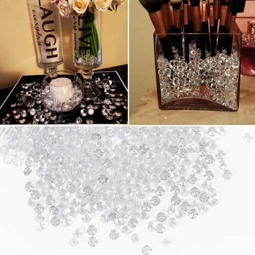 2000pcs/lot Tiny Diamond Confetti Acrylic Crystals Confetti DIY Wedding Party 4mm Acrylic Crystals Filler Beads Table Scatter