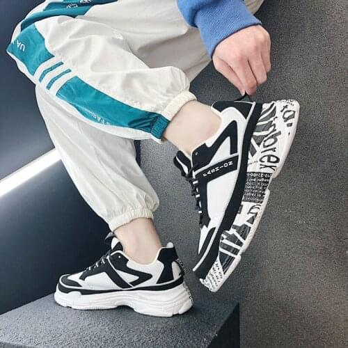 2019 new mens shoes print pattern Skateboard shoes breathable fashion men casual sneakers platform shoes Masculino K4-18