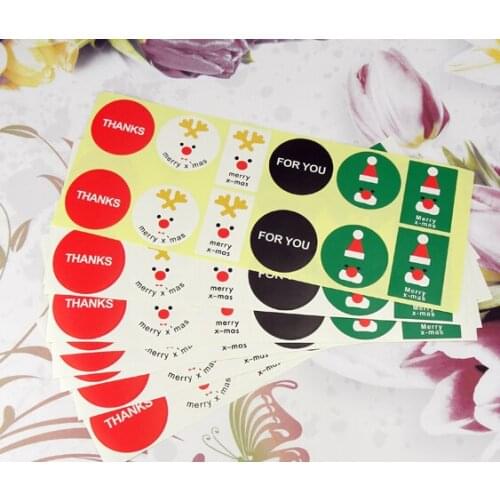 30 sheets/lot MERRY CHRISTMAS Self-adhesive paper sealing sticker Item No.FE02