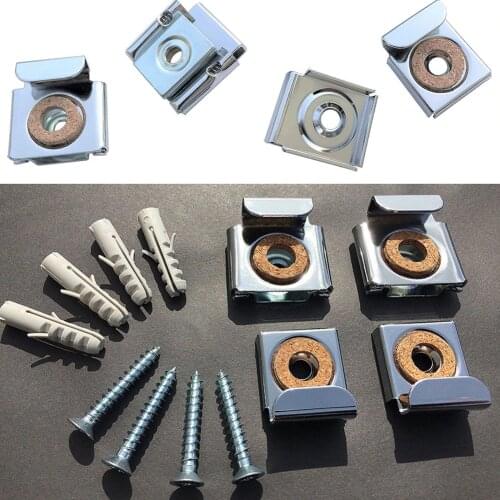 4PCS/Set Bathroom Durable Mirror Clips Adjustable Bedroom Hanger Spring Loaded Wall Bracket Multifunctional Tool