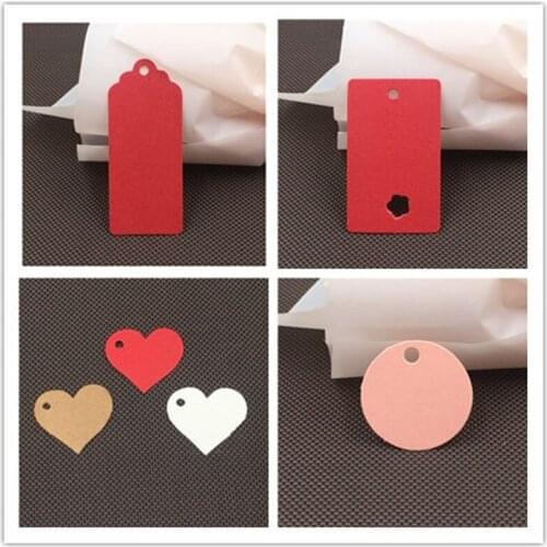 50 pcs multi-size vintage kraft paper label DIY handmade gift / candy price card wedding decoration label