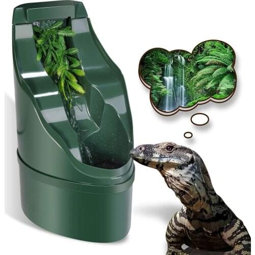 Automatic Reptile Drinking Fountain Water Dripper Chameleon Lizard Water Dispenser Terrarium Feeding Bowl for Amphibians Insects