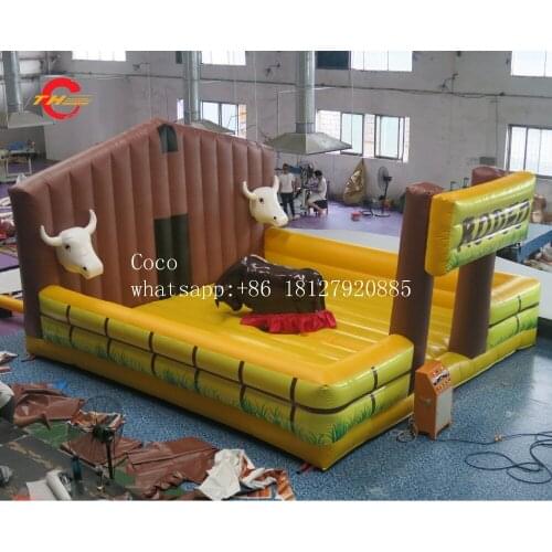 Free sea ship to port,professional manufacturer inflatable bull riding machine for adults,commercial rent inflatable bull games