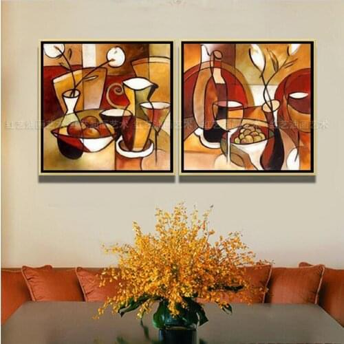 Pure hand oil painting box art decorative mural abstract oil painting on canvas art home decor for living room