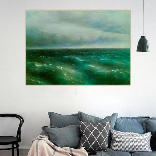 Holover Ivan Aivazovsky"The Black Sea(A storm begins to whip up in the Black Sea"Canvas Oil Painting Poster Aesthetic Home Decor