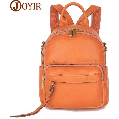 JOYIR Genuine Leather Women Backpack Fashion Shoulder Bags School Bags for Teenage Girls Mochila Feminina Daypack Rucksack
