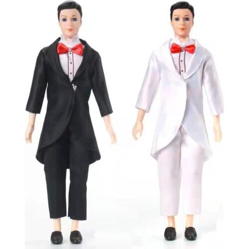 Classic Ken Doll Clothes Outfits Business Suit Long Coat Jumpsuit Wedding Gown for Barbies Boyfriend Prince Ken Boy Accessories