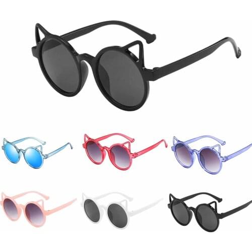 Summer Hot Sale Outdoor High Quality Childrens Sunglasses Fashion Cat Ears Decoration Cute Baby Sunglasses For Dropshipping