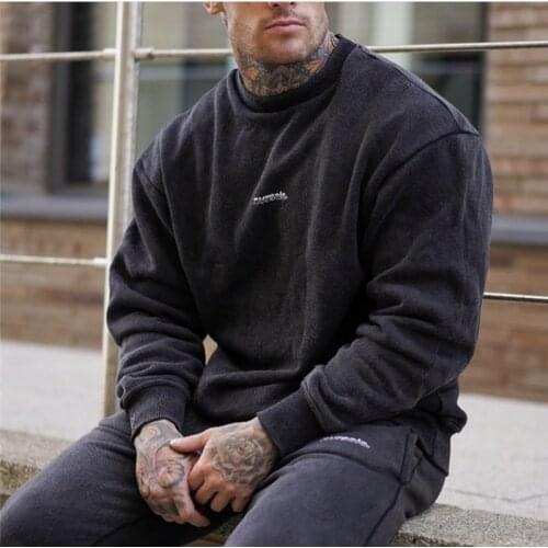 New Winter Autumn Men Hoodies Sport Shirt O Neck Running Jackets Fitness Gym Sport Clothing Tops Mens Pullover Sportswear 2020