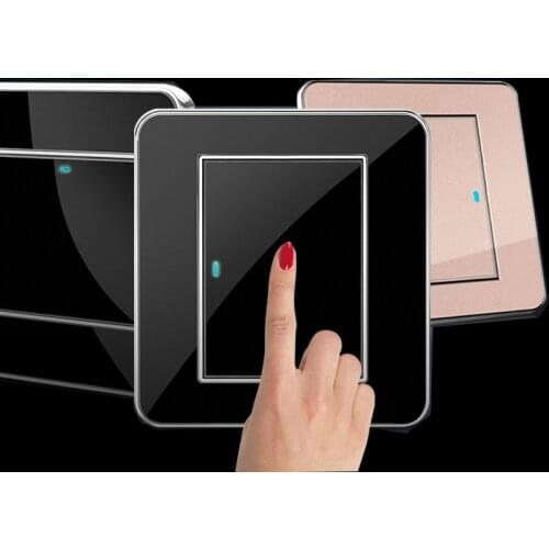 Wall Light Switch Touch Screen Switch 1/2/3/4 Gang 1/2 Way LED Indicator Light Touch Sensor Switch Interruptor Glass Panel