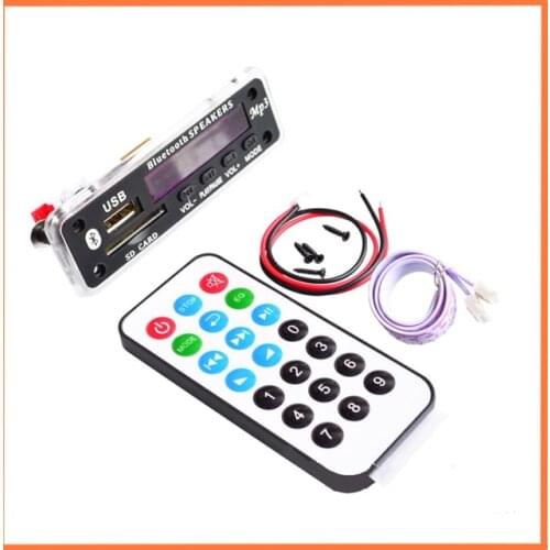 NEW 12 v bluetooth nondestructive APE decoding board WAV player MP3 FM hands-free calls U disk SD card blue backlight module