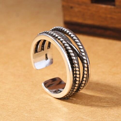 Personality Exaggerated Gothic Chains Rings For Women Charm Engagement Jewelry Girls Open Finger Knuckle Rings