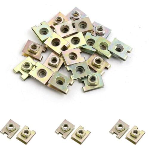 Suitable for Car Welding Nut Iron Sheet Fast Wire Base Bumper Screw Buckle Metal Decorative Fastener (100pcs)2220