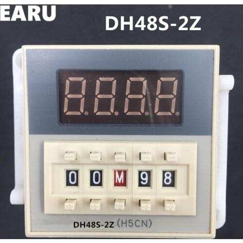 DH48S-2Z DH48S 0.01s-99H99M Digital Programmable Time Timer Relay Switch On Delay SPDT 2 Groups Contacts AC36V,110V,220V,380V
