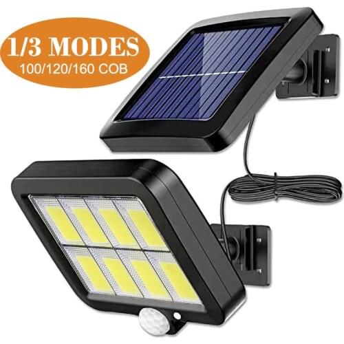 LED Solar Wall Light Waterproof PIR Motion Sensor Solar Lamps 3 Mode Outdoor Pathway Yard Garden Security Lighting
