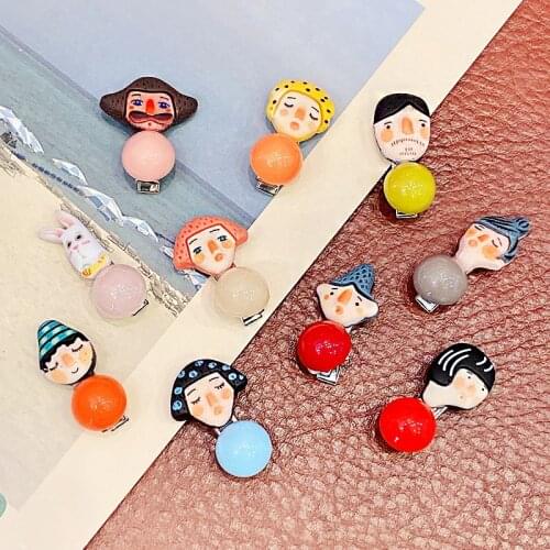 New Girls Cute Cartoon Small People Hairpins Children Lovely Hair Clips Barrettes Hairgrips Creativity Hair Accessories