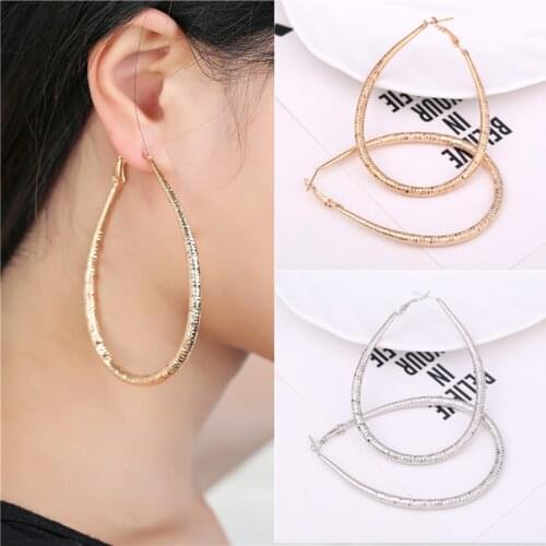 2019 New fashion Eearring Loop Big Large pipe Circle Creole Hoop Earring For Women Girls Fashion Jewelry Pendientes Aros Gift