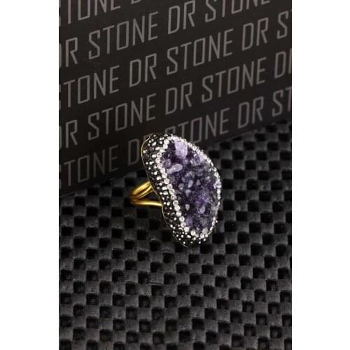 DR Stone Natural Stone Women 'S Amethyst Ring 20 AR493 123162139