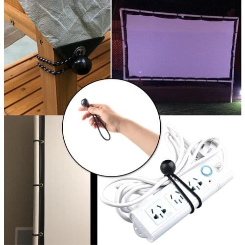 10Pcs/Pack Elastic Tent Bungees Ball Fixing Tie Rope Supply Camping Awning Tarp Bungee Canopy Outdoor Cords Strap J5P2