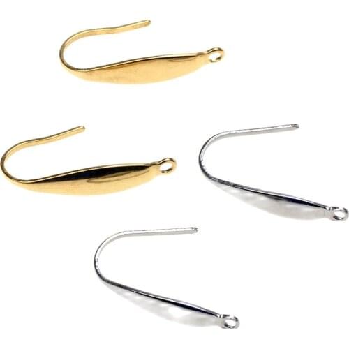 12PCS/LOT 316 Stainless Steel/Plating True Gold Lobsters French Earring Hooks Findings Not Allergic Clasps DIY Jewelry Making