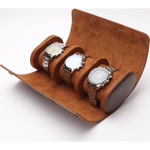 3 Slots Watch boxes Storage Box Chic Portable Travel Roll Detachable Display Case Wristwatch Pouch Holder for Watches Accessory
